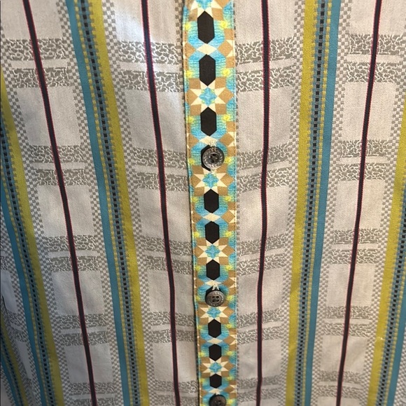 ROBERT GRAHAM Men's Multicolor Striped Long Sleeve Button Down Shirt - Size M - Picture 2 of 6